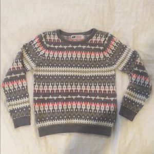 Little girls jacquard knit sweater